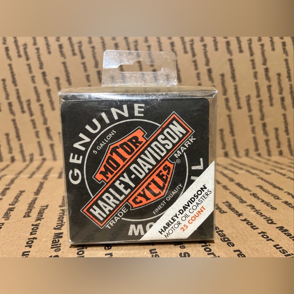 Genuine Harley Davidson Motorcycle Motor Oil Collectible Coasters 25 Piece Set
